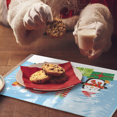 Sets de Table Pingouin de Noël et Le Père Noël pour Décor Intérieur Broderie Diamant