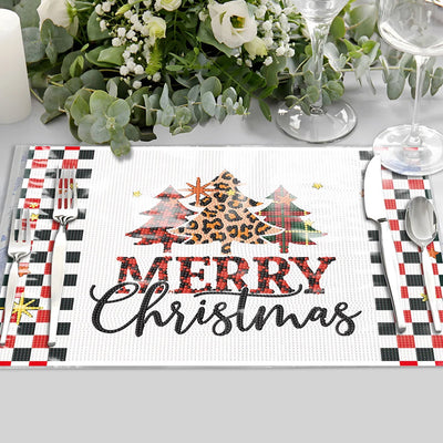 Sets de Table Joyeux Noël pour Décor Intérieur Broderie Diamant