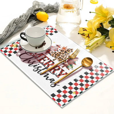 Sets de Table Joyeux Noël pour Décor Intérieur Broderie Diamant