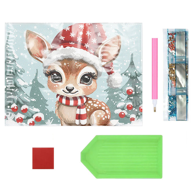 Sets de Table Cerf de Noël Mignon pour Décor Intérieur Broderie Diamant