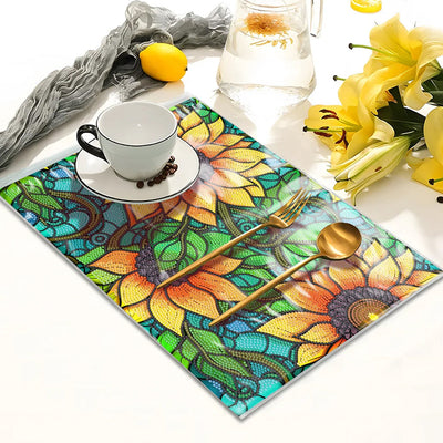 Sets de Table Tournesol Vigoureux pour Décor Intérieur Broderie Diamant