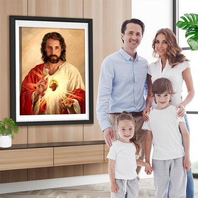 Jésus et Sacré-Cœur Broderie Diamant