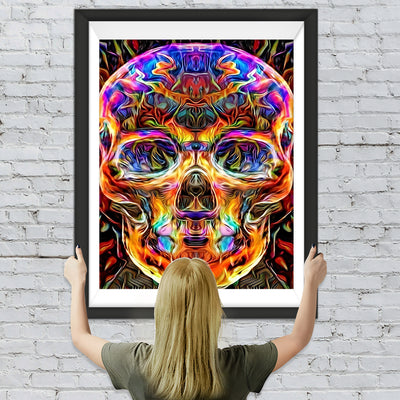 Crâne Cyberpunk Broderie Diamant