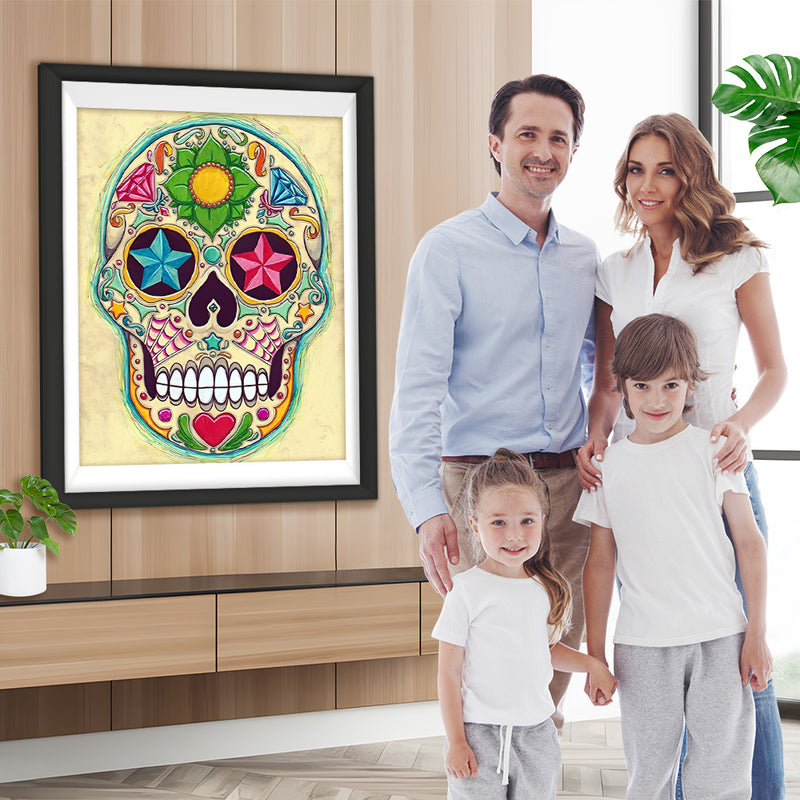 Crâne Totem Broderie Diamant