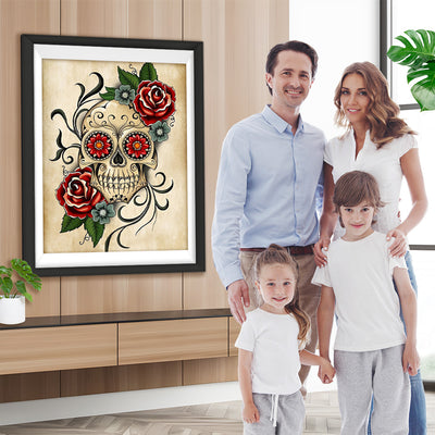 Crâne et Mandala Broderie Diamant