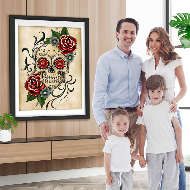 Crâne et Mandala Broderie Diamant