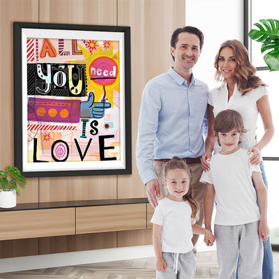 Texte d'Amour Broderie Diamant