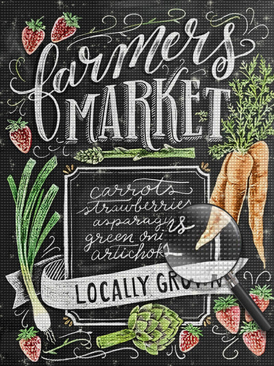 Affiche de Supermarché Broderie Diamant