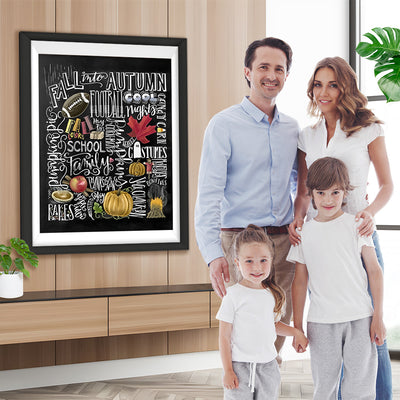 Texte d'Automne Broderie Diamant