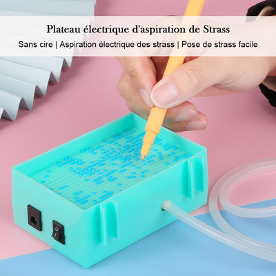 🔥Nouveau🔥Broderie Diamant : Stylo Électrique à Aspiration avec Plateau de Rangement