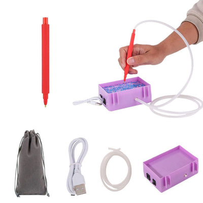 🔥Nouveau🔥Broderie Diamant : Stylo Électrique à Aspiration avec Plateau de Rangement