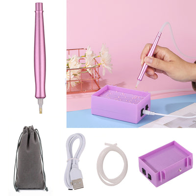 🔥Nouveau🔥Broderie Diamant : Stylo Électrique à Aspiration avec Plateau de Rangement