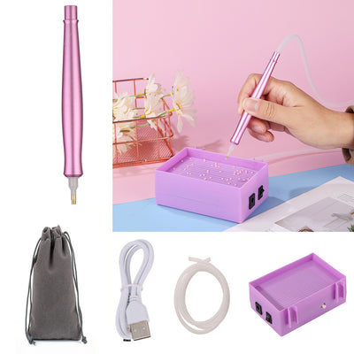 🔥Nouveau🔥Broderie Diamant : Stylo Électrique à Aspiration avec Plateau de Rangement