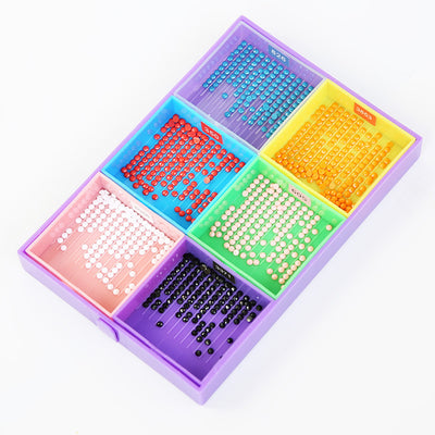 🔥Nouveau🔥Plateau Multifonctionnel à 6 Compartiments pour Strass avec Stylo