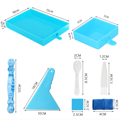 🔥Nouveau🔥Plateau Multifonctionnel à 6 Compartiments pour Strass avec Stylo