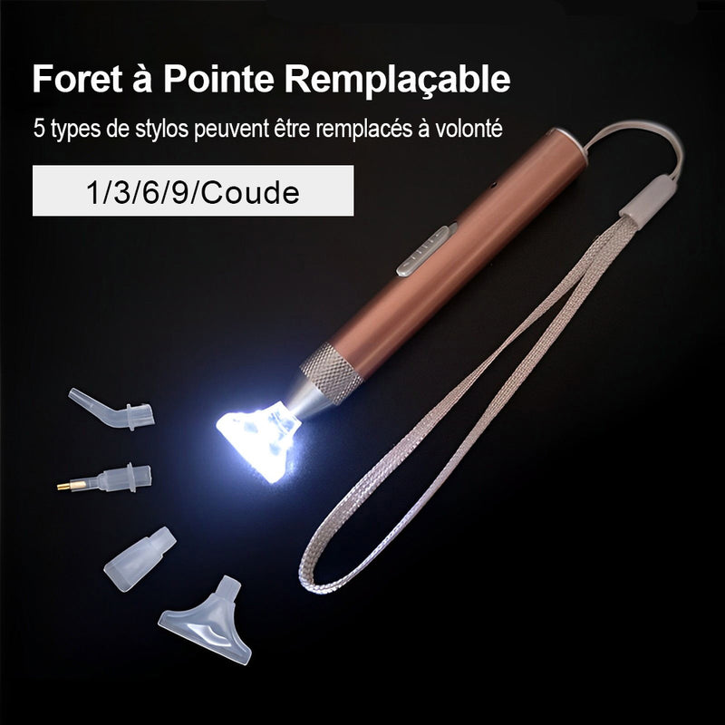 Ensemble de Stylo de Perçage avec Pointe de Perçage à Chargement USB