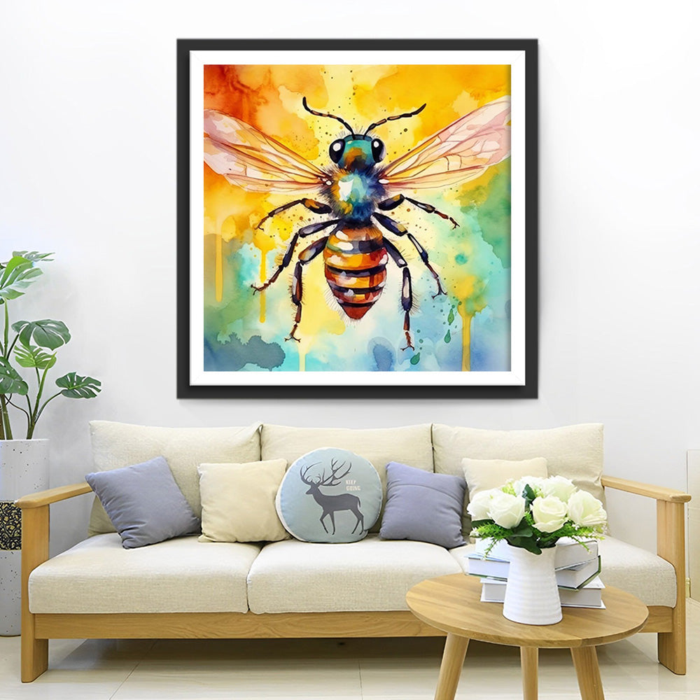 Abeille Colorée Broderie Diamant