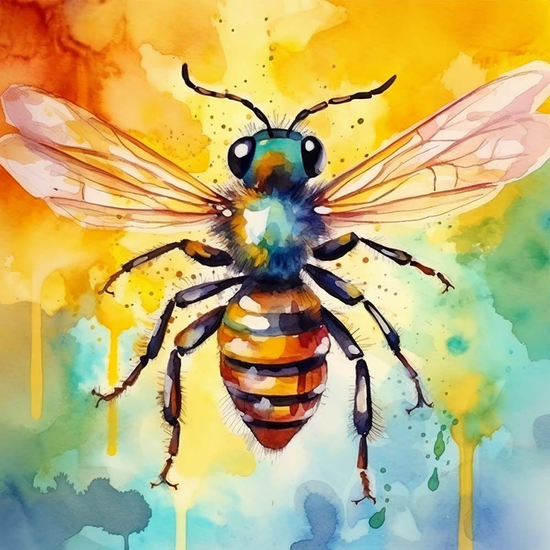 Abeille Colorée Broderie Diamant