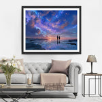 Amoureux sous les Aurores et Ciel Étoilé Broderie Diamant