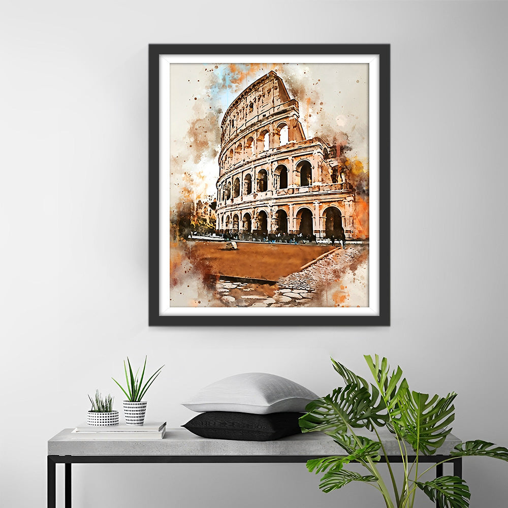 Ancien Colisée Romain Broderie Diamant