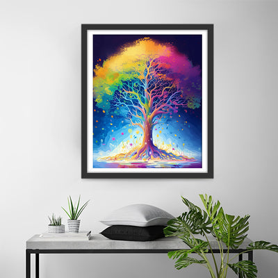 Arbre Coloré Fantastique Broderie Diamant