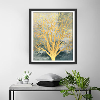 Arbre Doré Broderie Diamant
