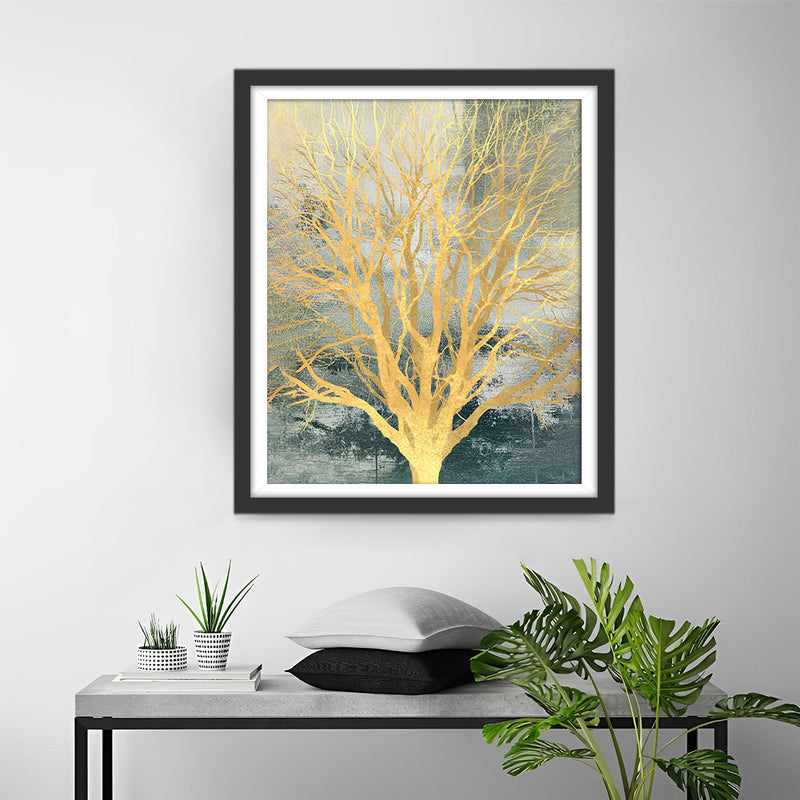 Arbre Doré Broderie Diamant
