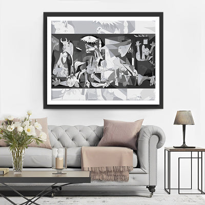 Art Abstrait Noir et Blanc Broderie Diamant