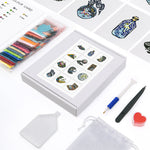 Astronautes et la Lune 12 Pièces – Kit de Broderie Diamant Mini