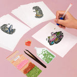 Astronautes et la Lune 12 Pièces – Kit de Broderie Diamant Mini