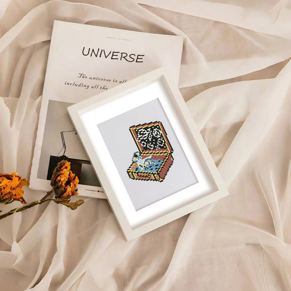 Astronautes et la Lune 12 Pièces – Kit de Broderie Diamant Mini