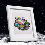 Astronautes et la Lune 12 Pièces – Kit de Broderie Diamant Mini