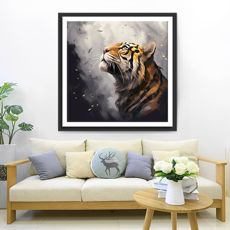 Attente du Tigre Broderie Diamant