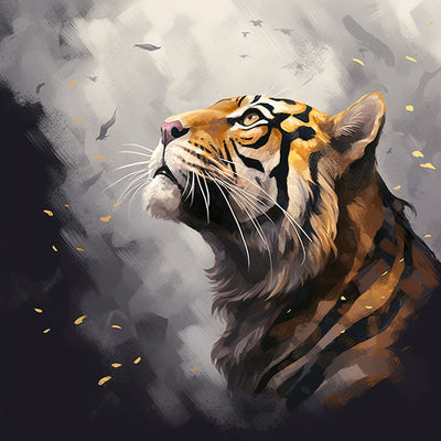 Attente du Tigre Broderie Diamant