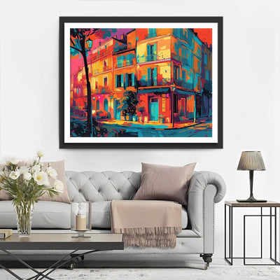 Bâtiment Aquarelle Broderie Diamant