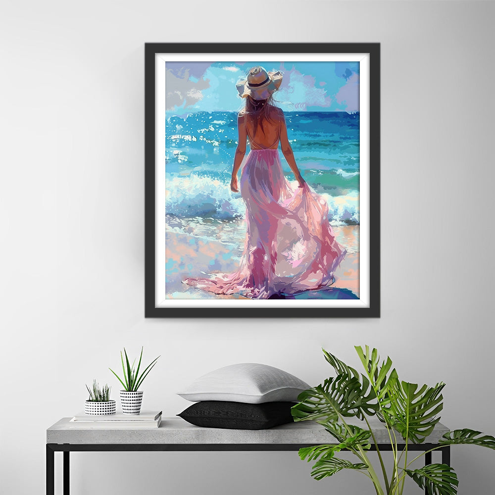 Beaute au Bord de la Mer Broderie Diamant