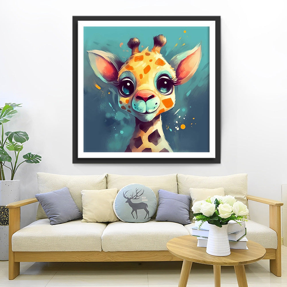 Bébé Girafe Mignonne Broderie Diamant