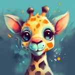 Bébé Girafe Mignonne Broderie Diamant