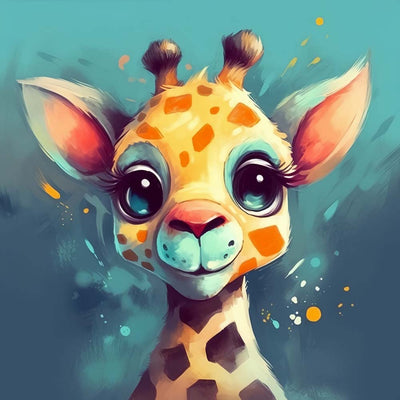Bébé Girafe Mignonne Broderie Diamant