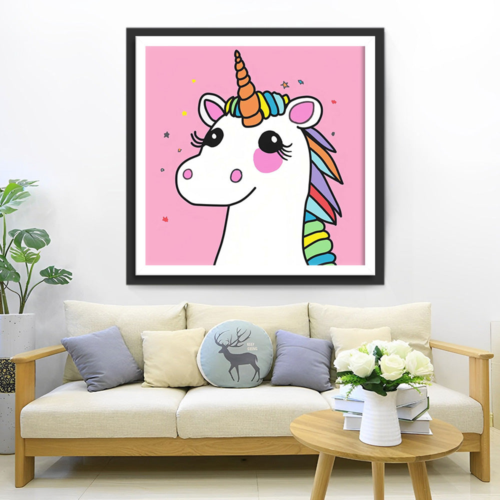 Bébé Licorne de Dessin Animé Broderie Diamant