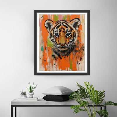 Bébé Tigre Mignon Broderie Diamant