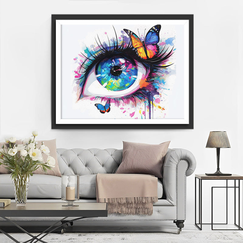 Bel Œil et Papillon Broderie Diamant