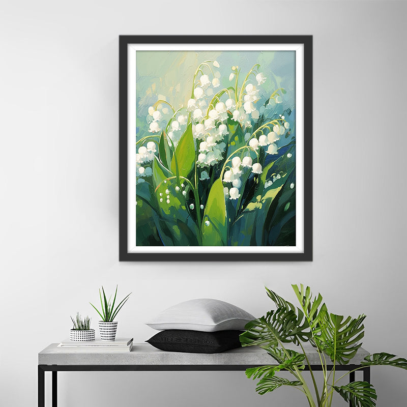 Belles Fleurs de Muguet Broderie Diamant