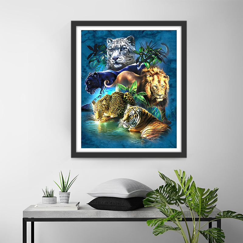 Bêtes de la Jungle Broderie Diamant