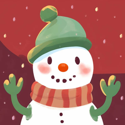 Bonhomme de Neige Dessin Animé Broderie Diamant