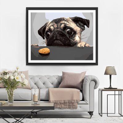 Bouledogue Affame Broderie Diamant
