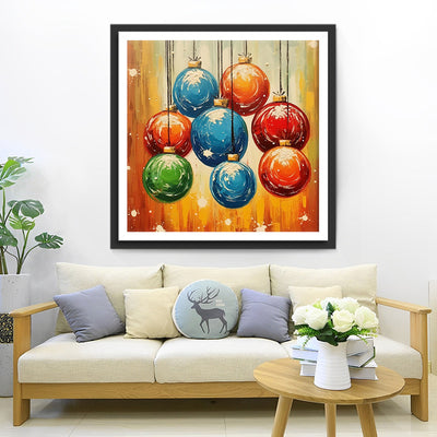 Boules de Decoration de Noël Broderie Diamant