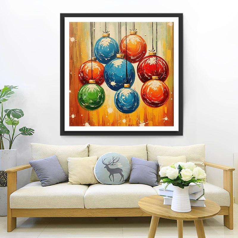 Boules de Decoration de Noël Broderie Diamant