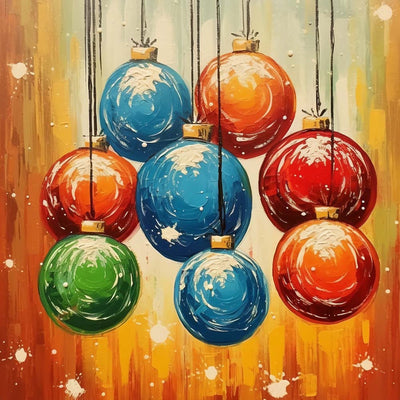 Boules de Decoration de Noël Broderie Diamant