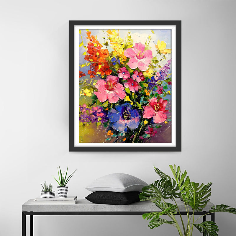 Bouquet Vibrant Broderie Diamant